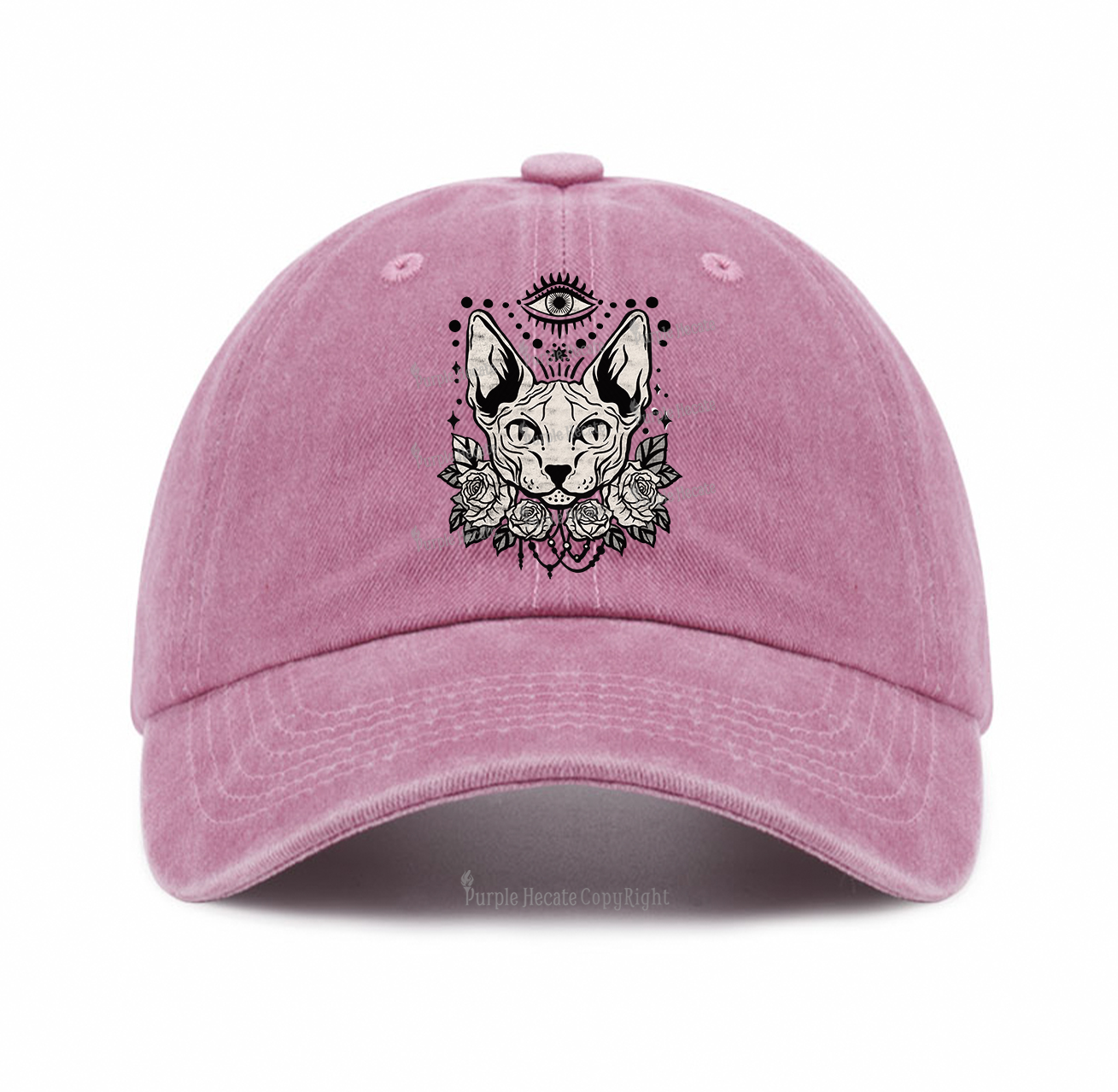 Purplehecate Mystical Cat Baseball Cap