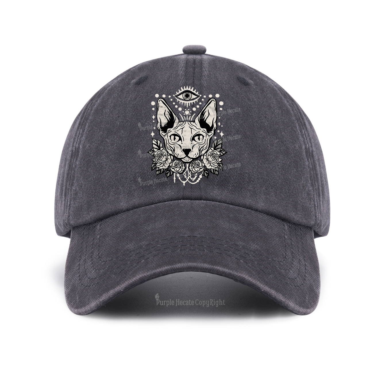 Purplehecate Mystical Cat Baseball Cap
