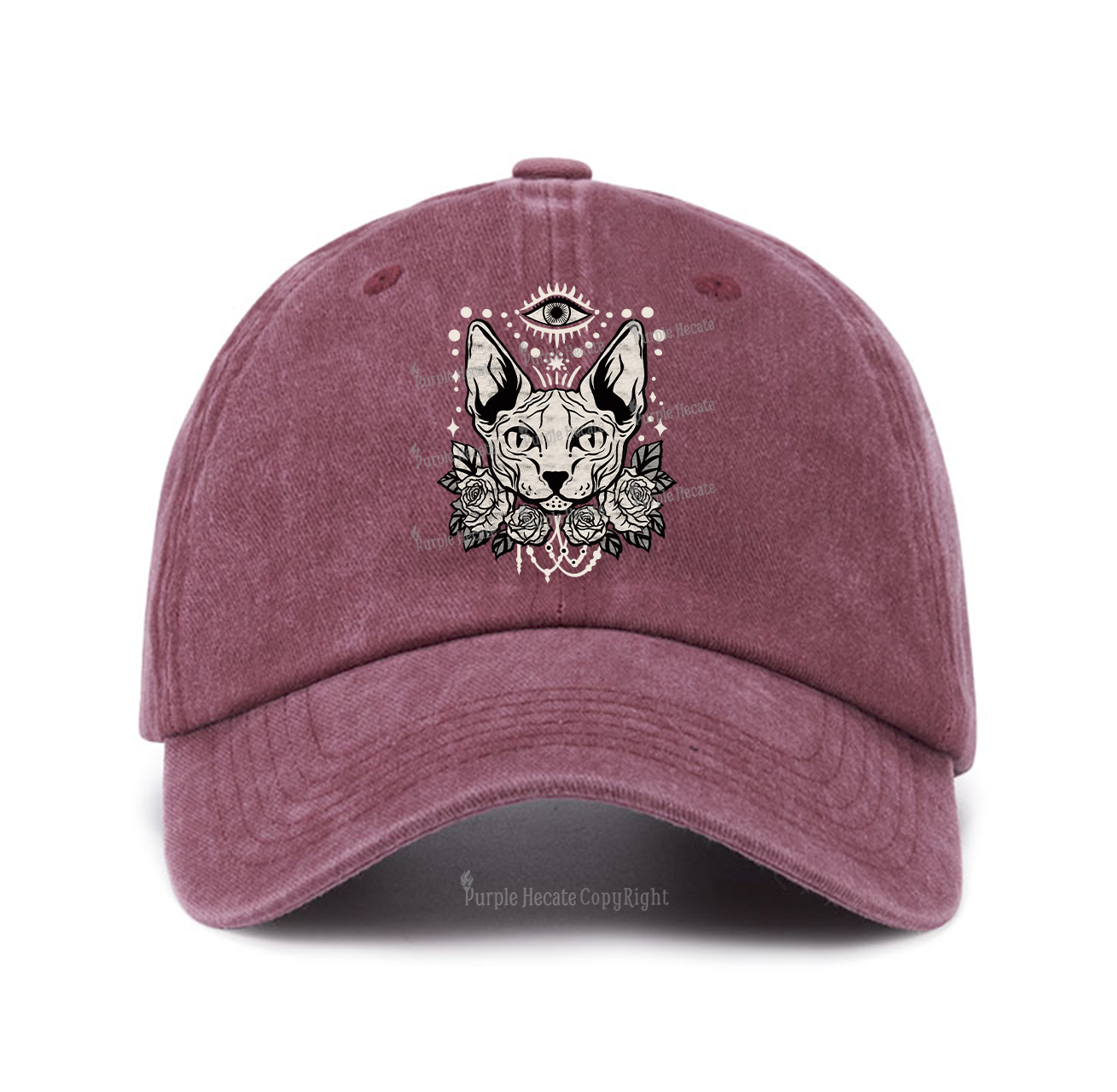 Purplehecate Mystical Cat Baseball Cap