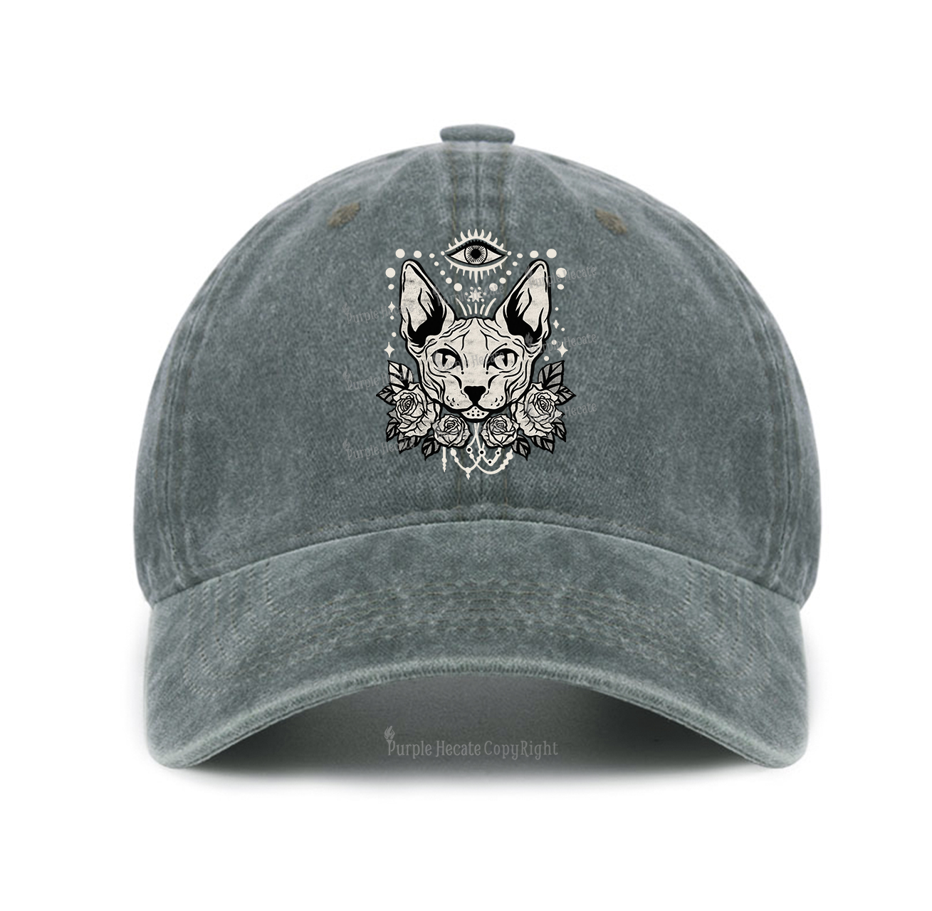 Purplehecate Mystical Cat Baseball Cap