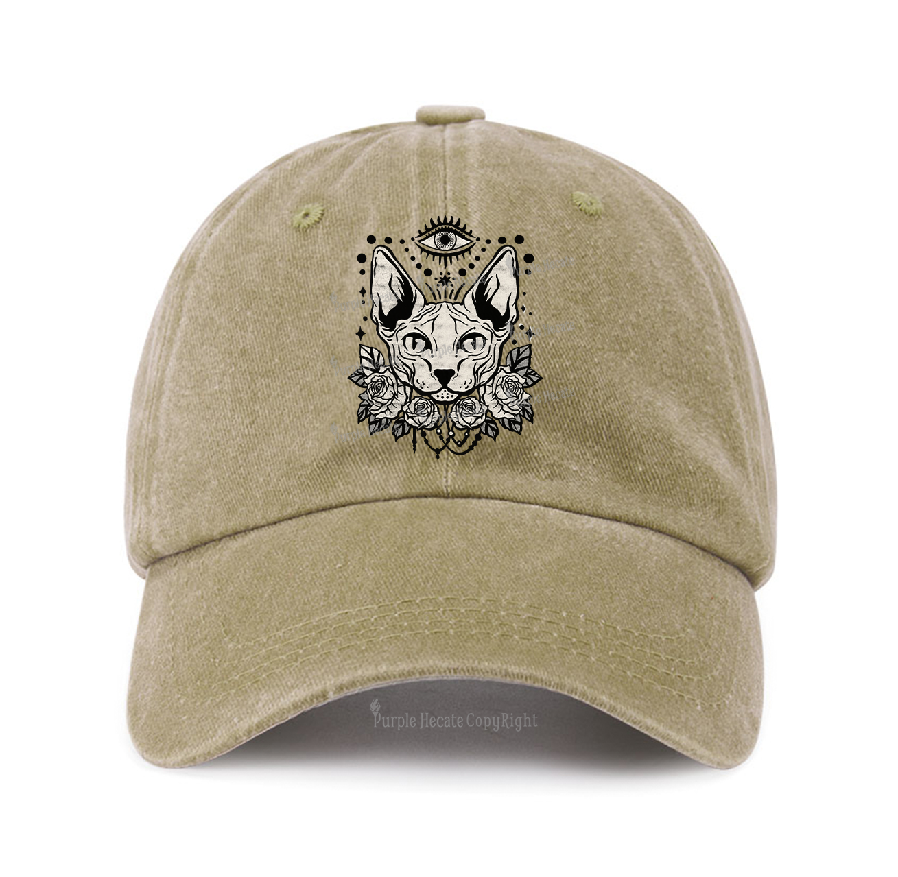 Purplehecate Mystical Cat Baseball Cap