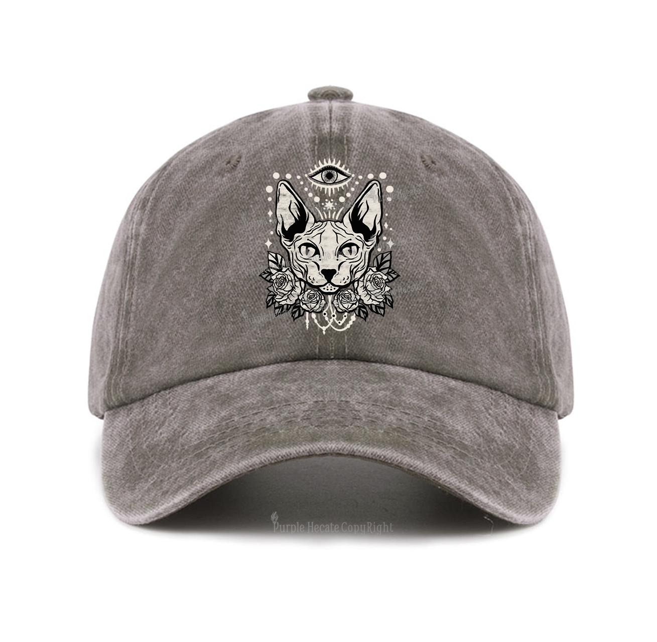 Purplehecate Mystical Cat Baseball Cap