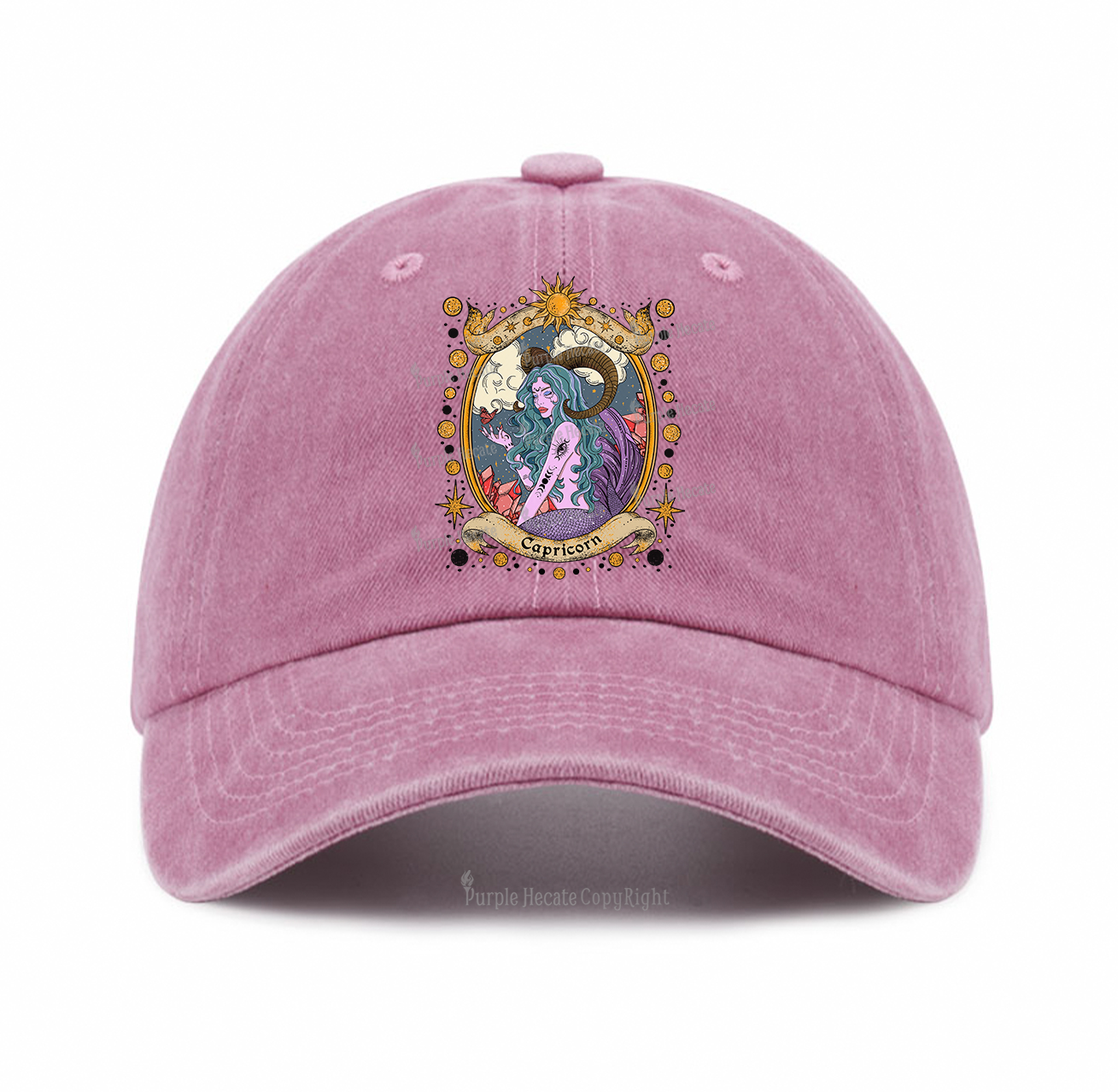 Purplehecate Capricorn Radiance Zodiac Baseball Cap