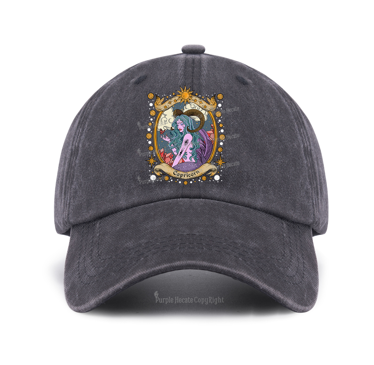 Purplehecate Capricorn Radiance Zodiac Baseball Cap
