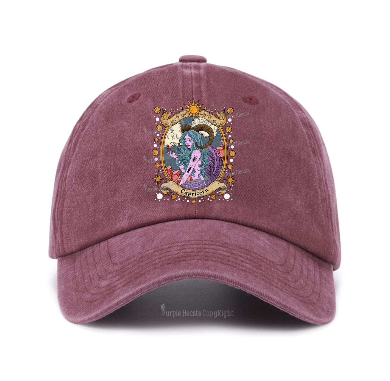 Purplehecate Capricorn Radiance Zodiac Baseball Cap