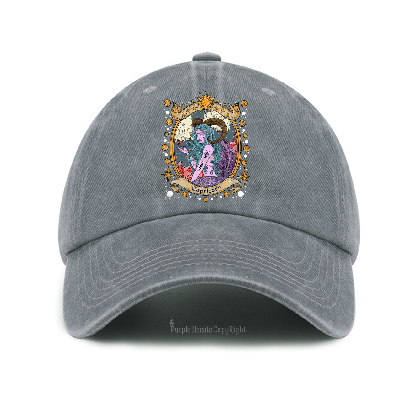 Purplehecate Capricorn Radiance Zodiac Baseball Cap