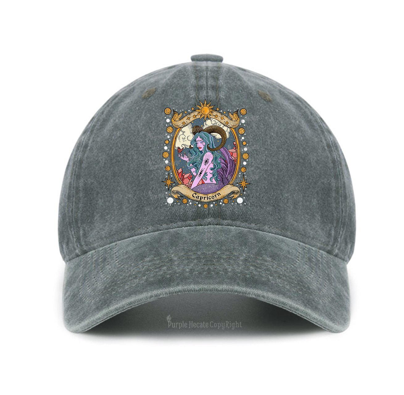 Purplehecate Capricorn Radiance Zodiac Baseball Cap