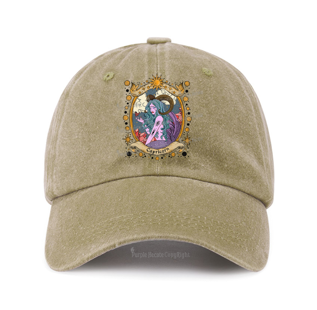 Purplehecate Capricorn Radiance Zodiac Baseball Cap