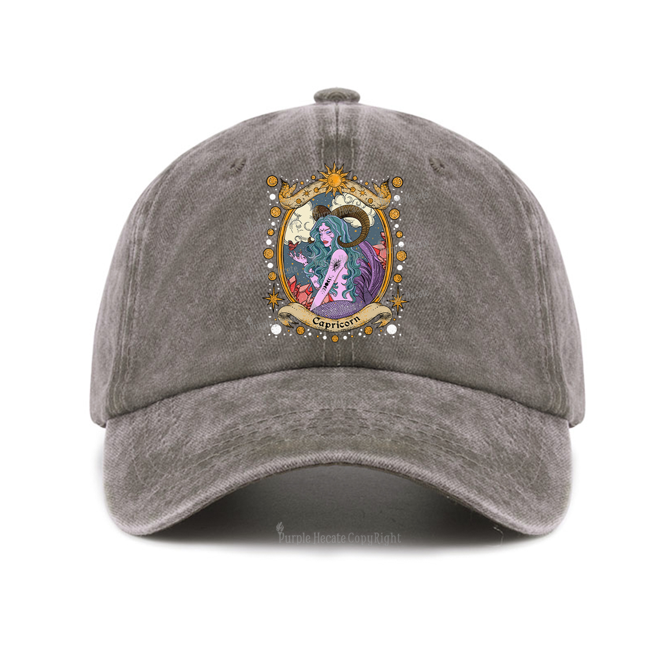 Purplehecate Capricorn Radiance Zodiac Baseball Cap