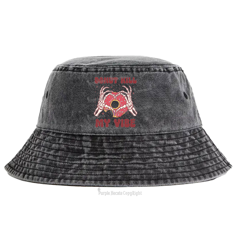 Purplehecate Donut Kill My Vibe Bucket Hat