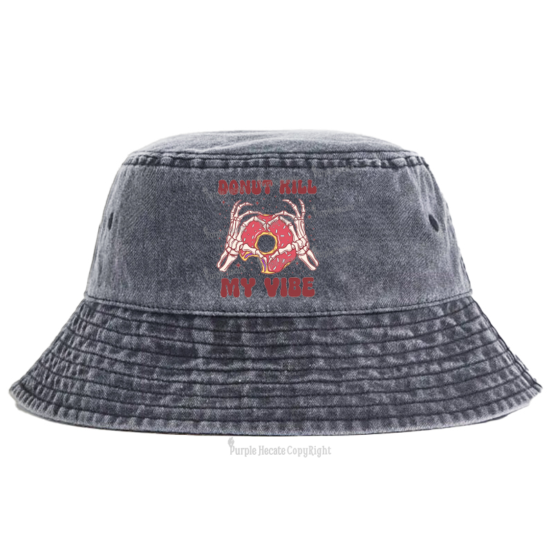 Purplehecate Donut Kill My Vibe Bucket Hat