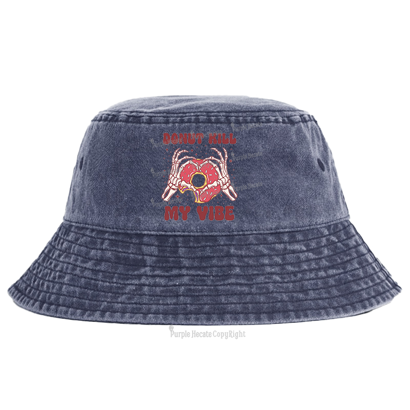 Purplehecate Donut Kill My Vibe Bucket Hat
