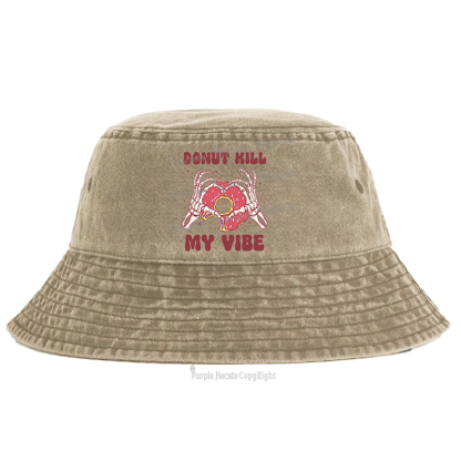 Purplehecate Donut Kill My Vibe Bucket Hat