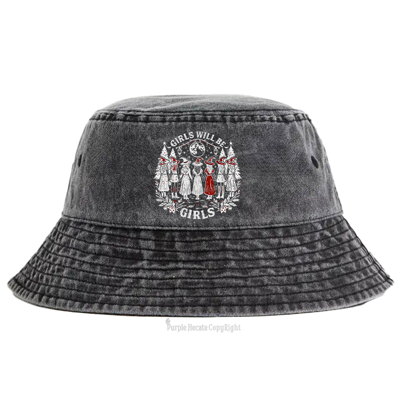 Purplehecate Girls Will Be Girls Bucket Hat