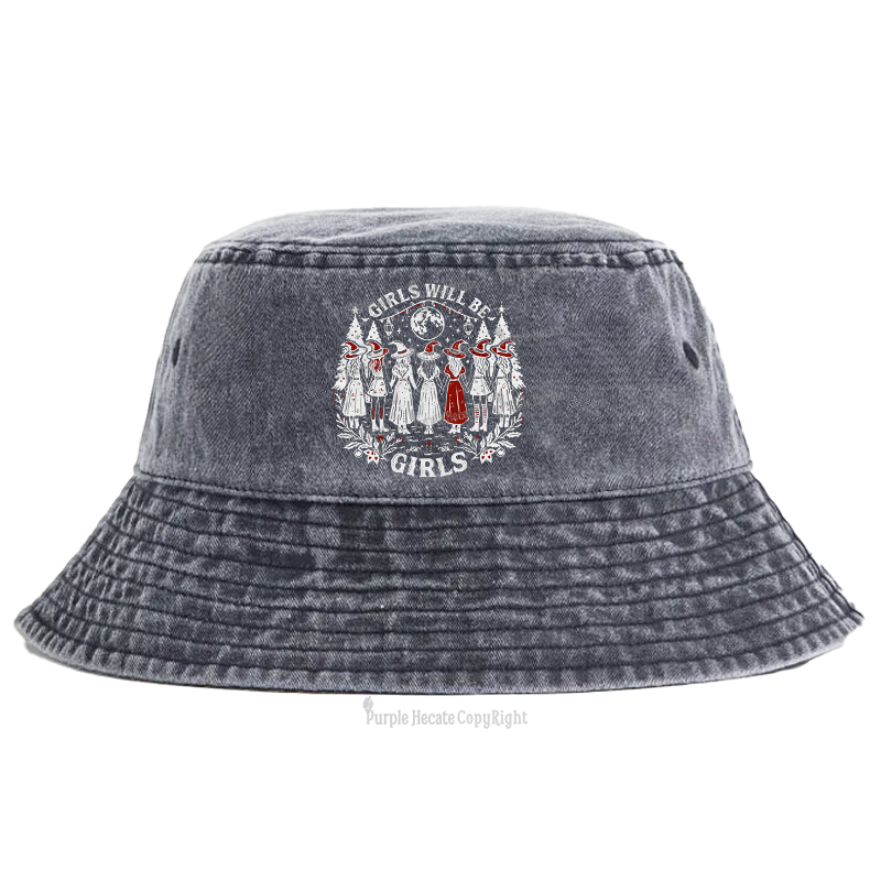 Purplehecate Girls Will Be Girls Bucket Hat