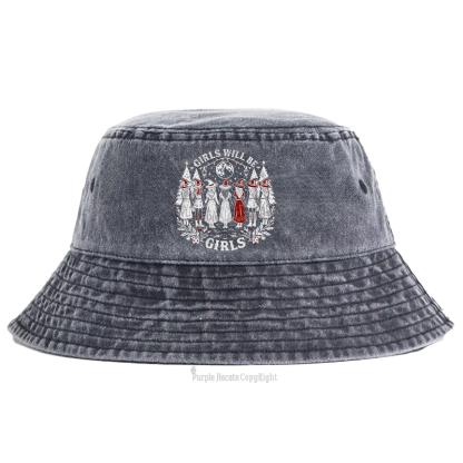 Purplehecate Girls Will Be Girls Bucket Hat