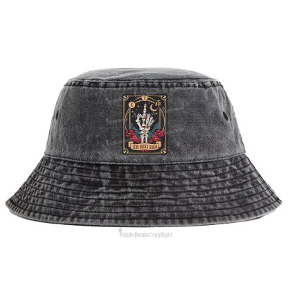Purplehecate The Zero Fucks Given Bucket Hat
