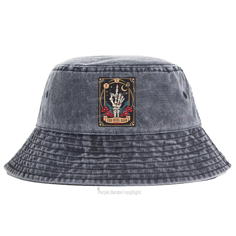 Purplehecate The Zero Fucks Given Bucket Hat