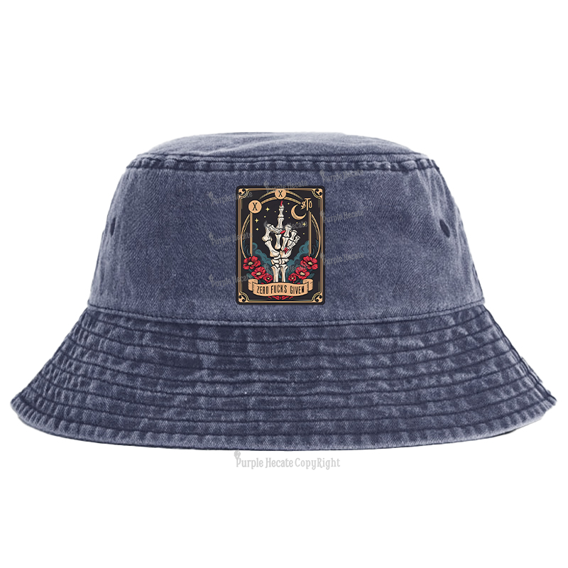 Purplehecate The Zero Fucks Given Bucket Hat