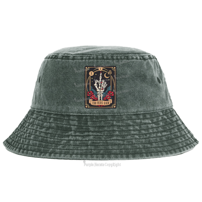 Purplehecate The Zero Fucks Given Bucket Hat