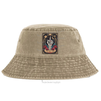 Purplehecate The Zero Fucks Given Bucket Hat