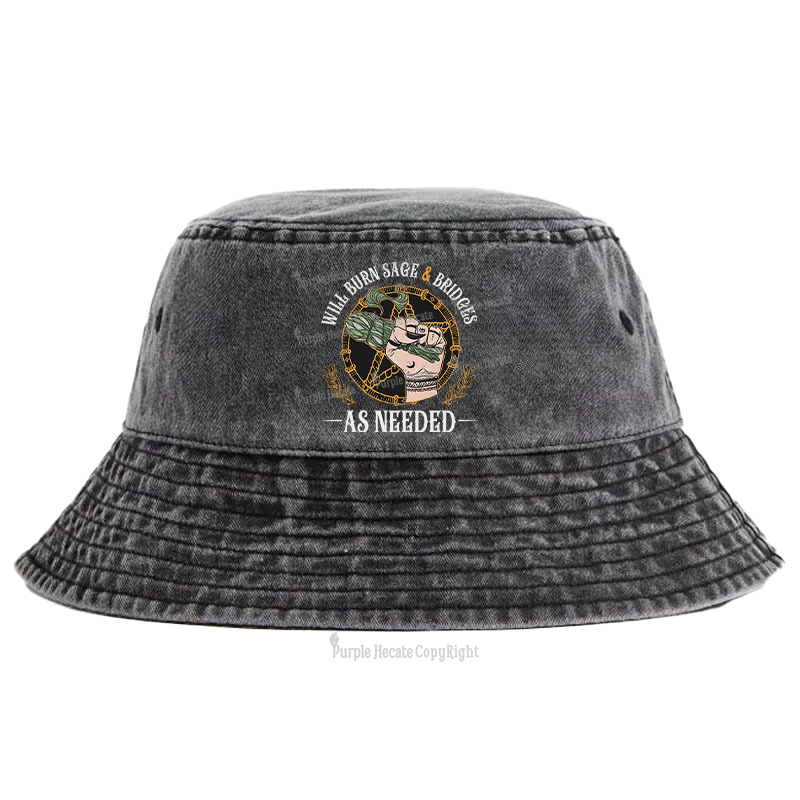 Purplehecate Will Burn Sage And Bridges Bucket Hat