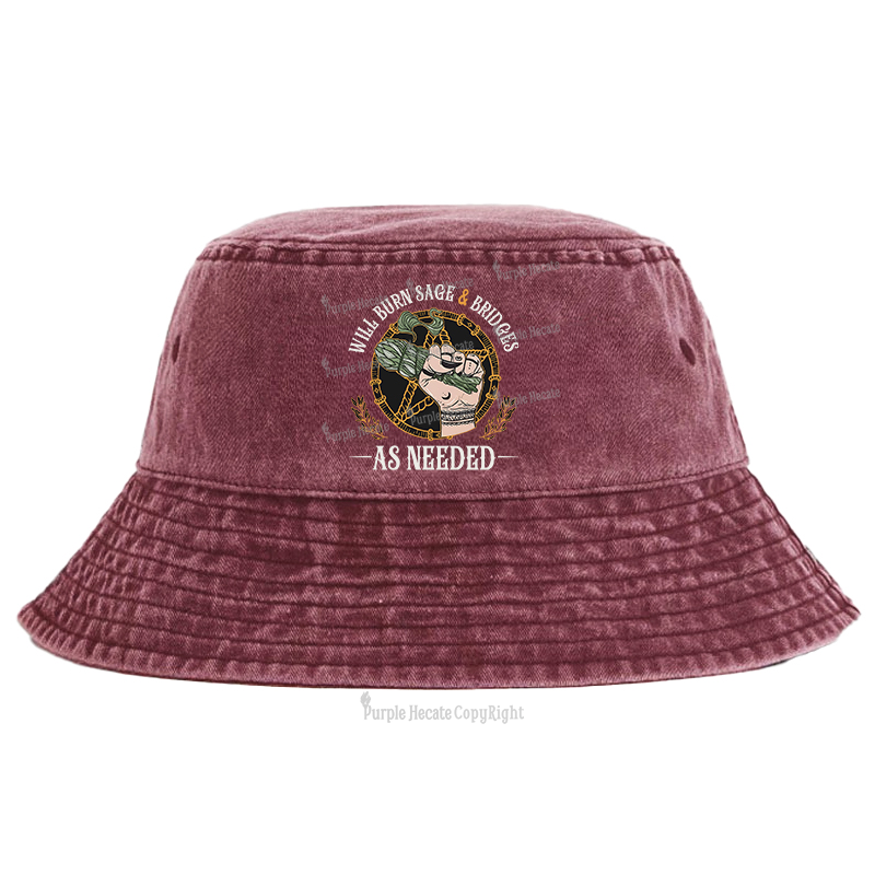 Purplehecate Will Burn Sage And Bridges Bucket Hat