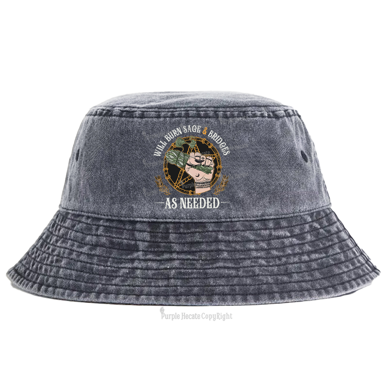 Purplehecate Will Burn Sage And Bridges Bucket Hat