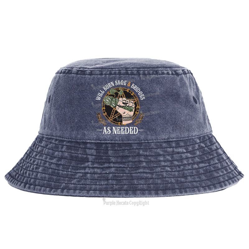Purplehecate Will Burn Sage And Bridges Bucket Hat