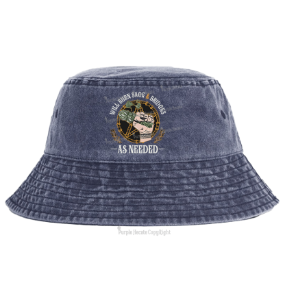 Purplehecate Will Burn Sage And Bridges Bucket Hat