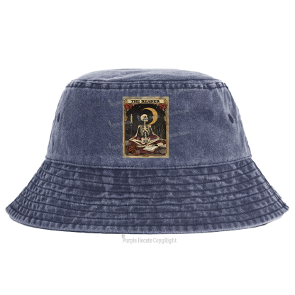 Purplehecate The Reader Tarot Card Bucket Hat