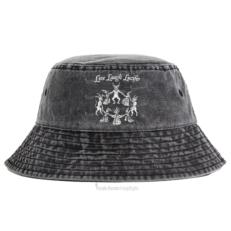 Purplehecate Live Laugh Lucifer Bucket Hat