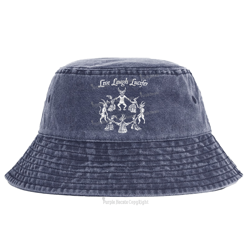 Purplehecate Live Laugh Lucifer Bucket Hat