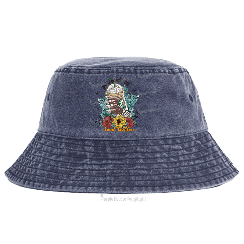 Purplehecate Powered By Ice Coffee Bucket Hat