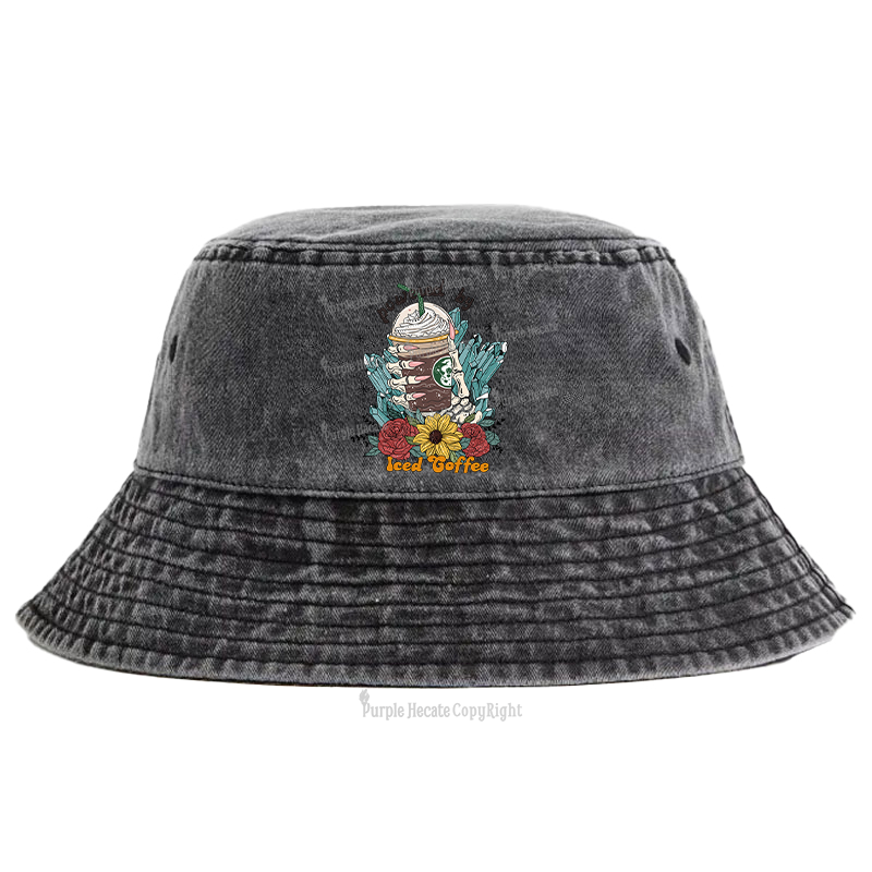 Purplehecate Powered By Ice Coffee Bucket Hat