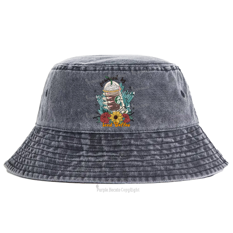Purplehecate Powered By Ice Coffee Bucket Hat