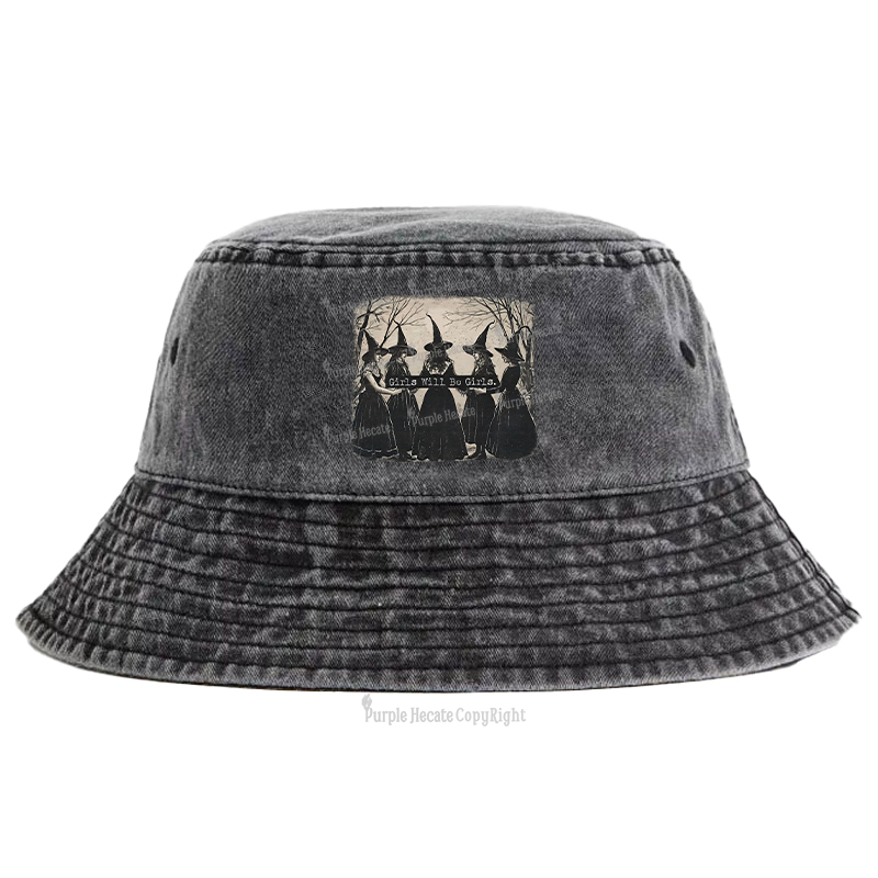 Purplehecate Girls Will Be Girls Witch Bucket Hat