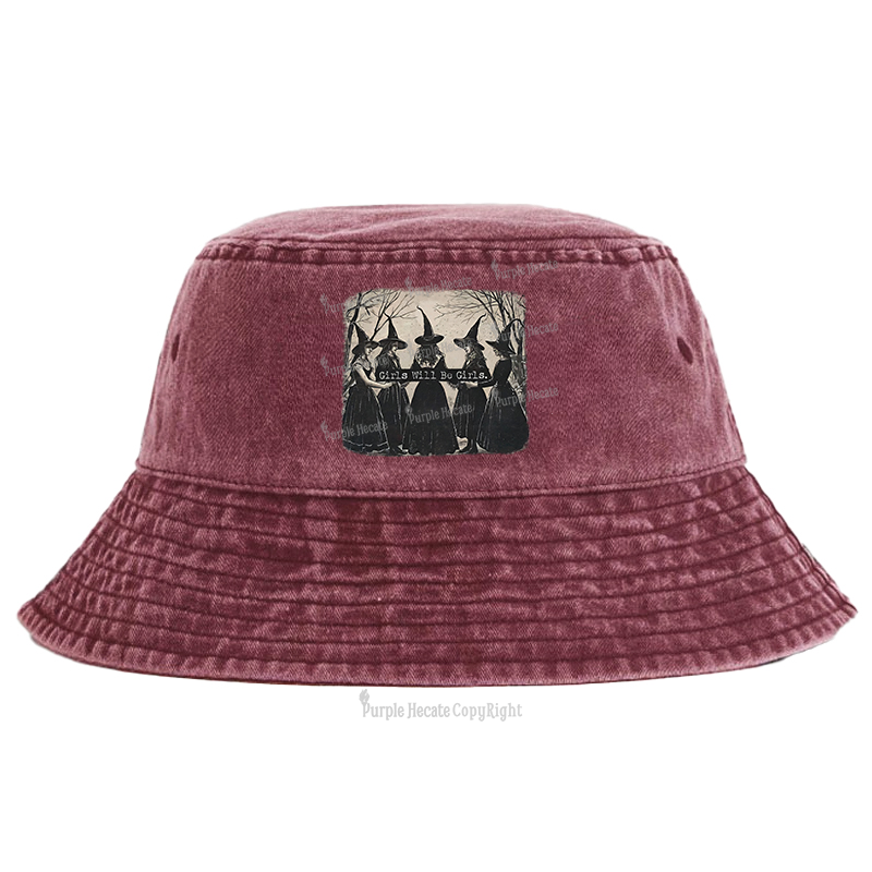 Purplehecate Girls Will Be Girls Witch Bucket Hat