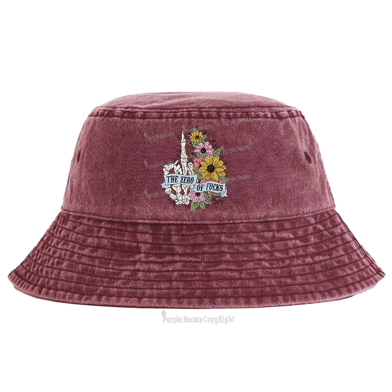 Purplehecate The Zero Of Fucks Bucket Hat
