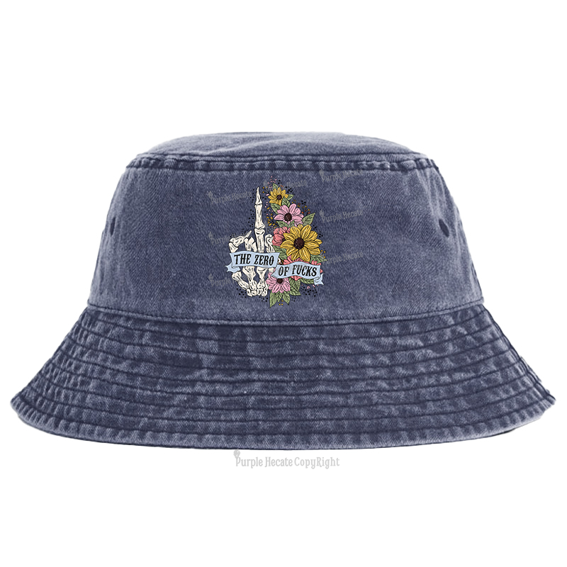 Purplehecate The Zero Of Fucks Bucket Hat