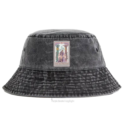Purplehecate The High Priestess Tarot Card Bucket Hat
