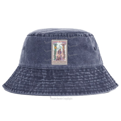 Purplehecate The High Priestess Tarot Card Bucket Hat