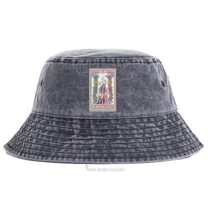 Purplehecate The High Priestess Tarot Card Bucket Hat