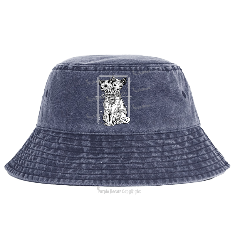 Purplehecate The Cat Goddess Bastet Bucket Hat