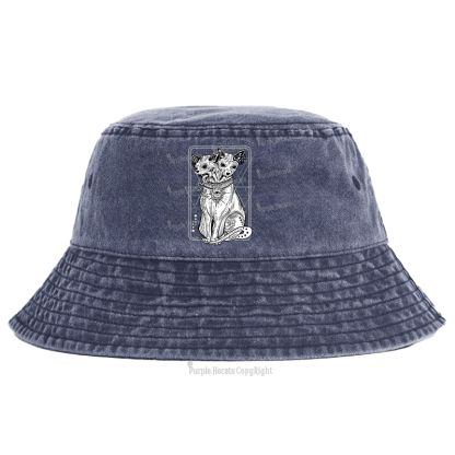 Purplehecate The Cat Goddess Bastet Bucket Hat