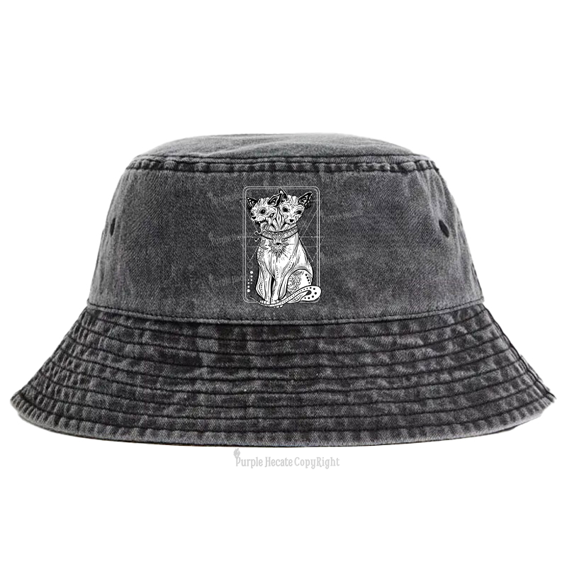 Purplehecate The Cat Goddess Bastet Bucket Hat