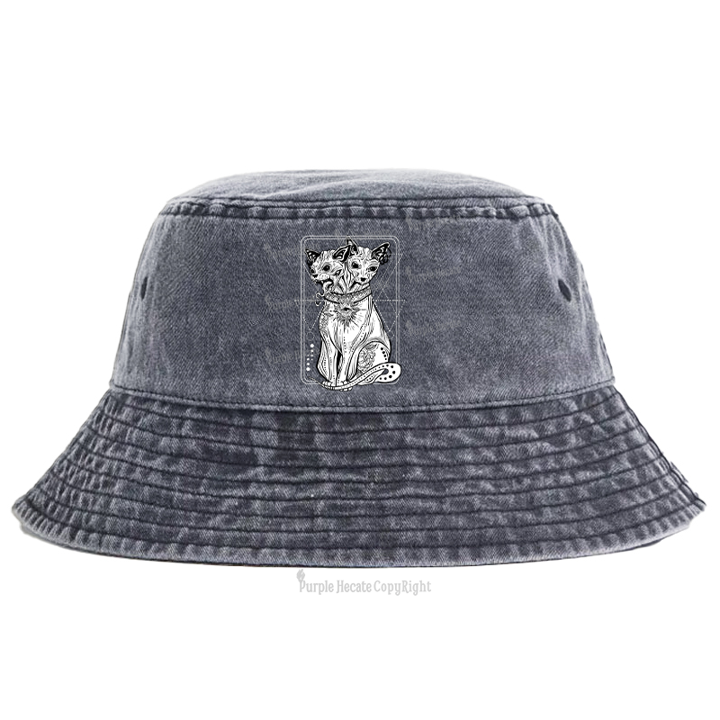 Purplehecate The Cat Goddess Bastet Bucket Hat