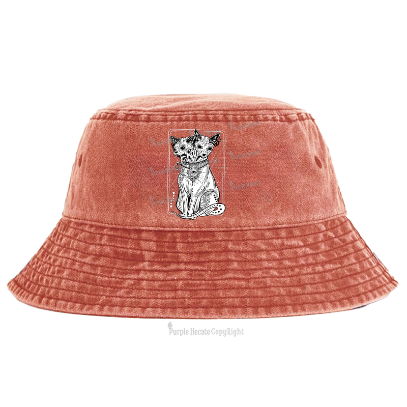 Purplehecate The Cat Goddess Bastet Bucket Hat
