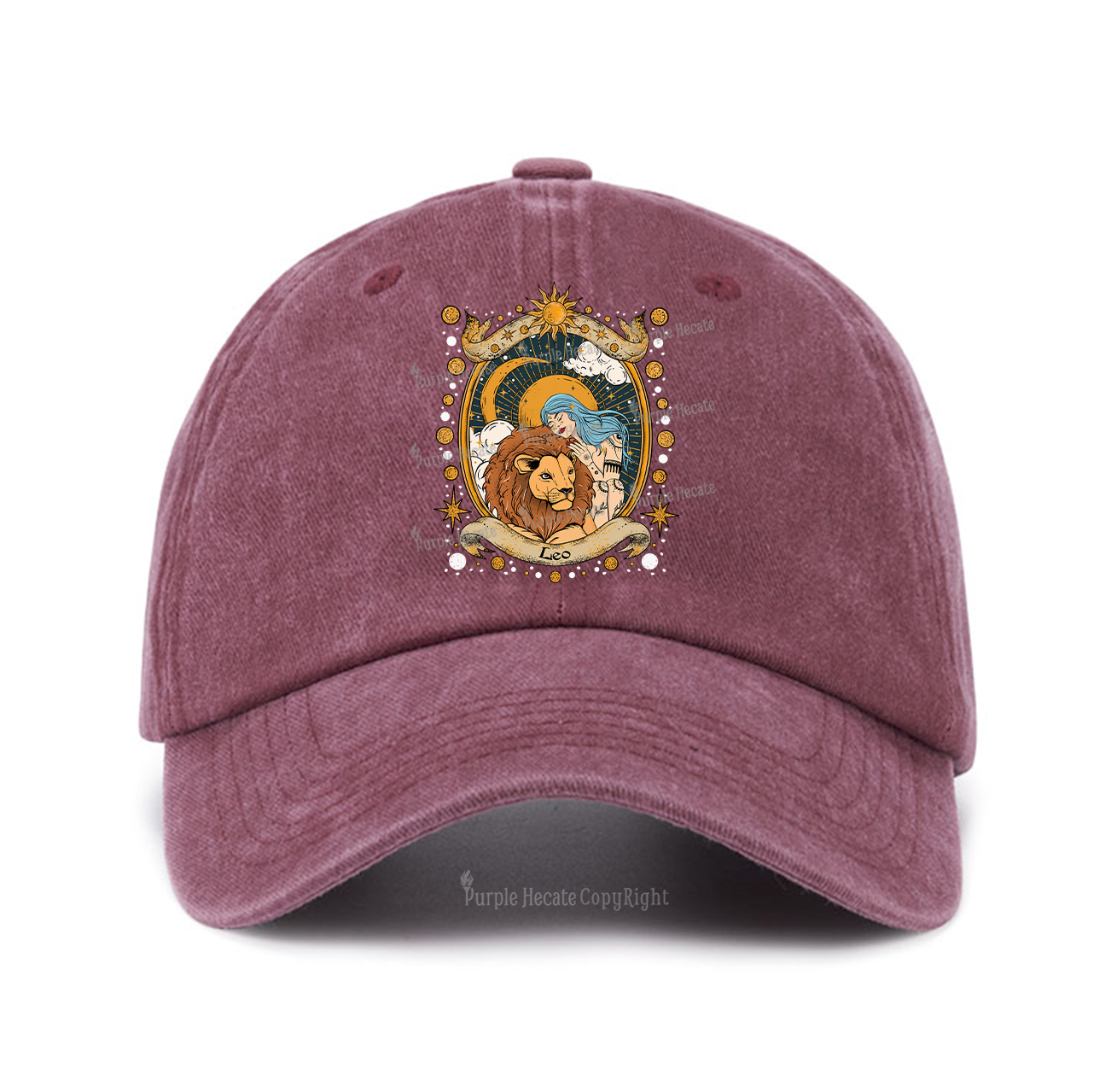 Purplehecate  Leo Radiance Zodiac Baseball Cap