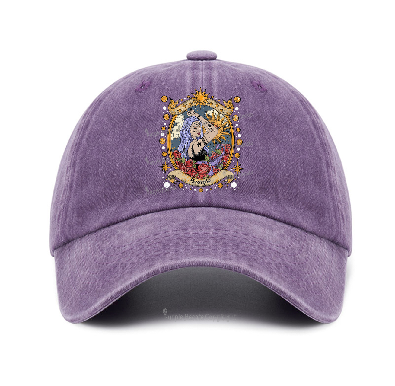 Purplehecate Scorpio Radiance Zodiac Baseball Cap